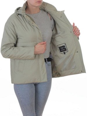 7060 LT. GREEN (OLIVE) Куртка демисезонная женская (100 гр. холлофайбер)