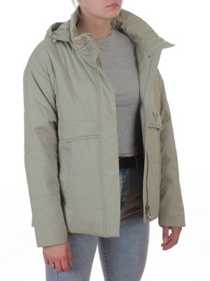 7060 LT. GREEN (OLIVE) Куртка демисезонная женская (100 гр. холлофайбер)