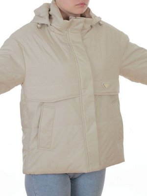 7060 BEIGE  Куртка демисезонная женская (100 гр. холлофайбер)