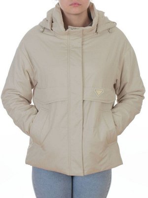 7060 BEIGE  Куртка демисезонная женская (100 гр. холлофайбер)