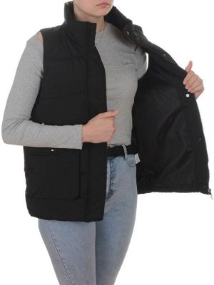793 BLACK Жилет зимний утепленный женский (150 гр. холлофайбер)