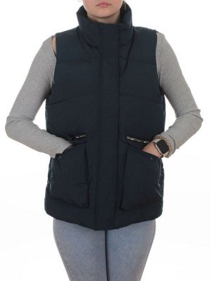 793 DK. BLUE Жилет зимний утепленный женский (150 гр. холлофайбер)