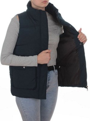 793 DK. BLUE Жилет зимний утепленный женский (150 гр. холлофайбер)