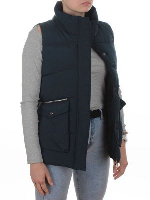 793 DK. BLUE Жилет зимний утепленный женский (150 гр. холлофайбер)