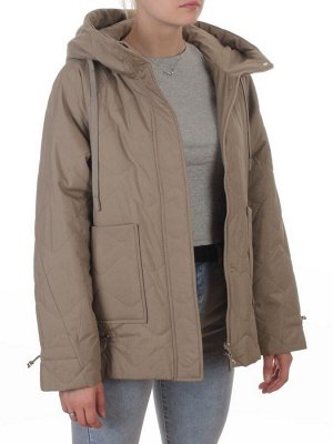 9661 DK. BEIGE Куртка демисезонная женская (100 гр. холлофайбер)