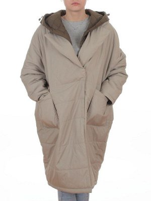 8030 DK. BEIGE Куртка демисезонная женская (100 гр. холлофайбер)