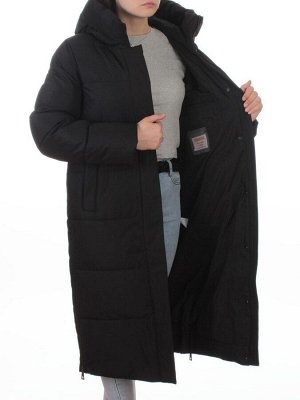 L667 BLACK Пальто зимнее женское (200 гр. холлофайбер)