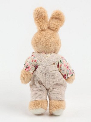 Мягкая игрушка «Зайчик в комбинезоне», 11x7x5 см