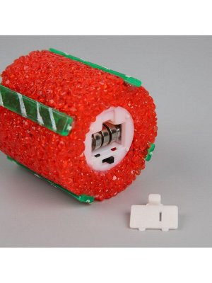 Елочная игрушка светодиодная «Подарок красный» 7.5 см, пластик, батарейки AG13x3 (в комплекте), свечение белое