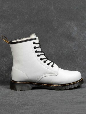 04-MB6021-2 WHITE Ботинки зимние женские (натуральная кожа, натуральный мех)