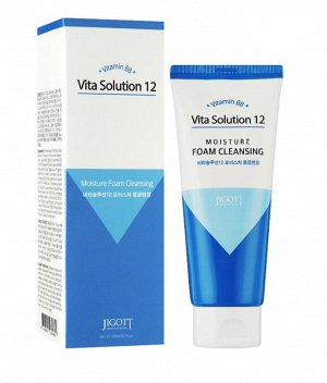 Пенка для лица Очищающая с витамином B8 Jigott Vita Solution 12 Moisture Foam Cleansing 180мл