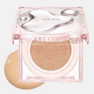 Кушон с влажным сияющим финишем + запаска CLIO Kill Cover High Glow Cushion SPF50+ PA+++ #04 Ginger, 14г+14г