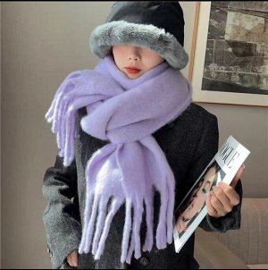 Шарф‑палантин, однотонный, длинный, 240 х 40 см
