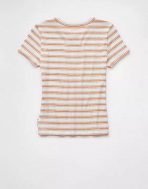 AE Pride Striped Hey Baby Tee
