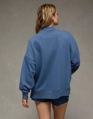 AE Everyday Luxe Oversized Mock Neck Sweatshirt