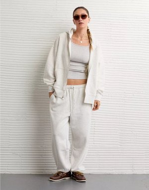 AE Everyday Luxe Oversized Zip-Up Hoodie