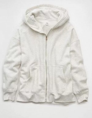 AE Everyday Luxe Oversized Zip-Up Hoodie