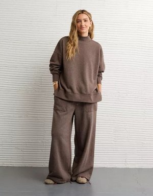 AE Everyday Luxe Oversized Mock Neck Sweatshirt
