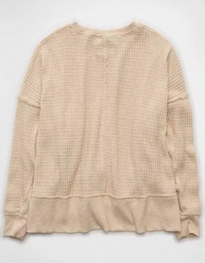 AE Big Hug Crew Neck Waffle Sweatshirt