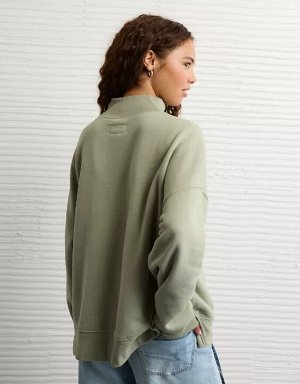 AE Everyday Luxe Oversized Mock Neck Sweatshirt