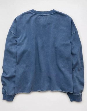 AE Everyday Luxe Cropped Cut-Off Sweatshirt