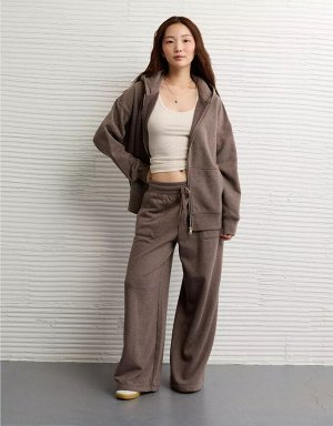 AE Everyday Luxe Oversized Zip-Up Hoodie