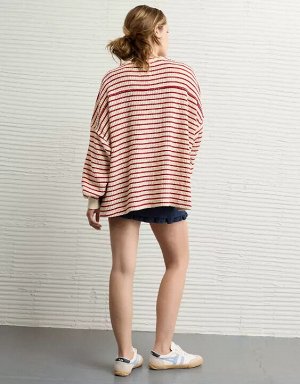 AE Big Hug Crew Neck Waffle Sweatshirt