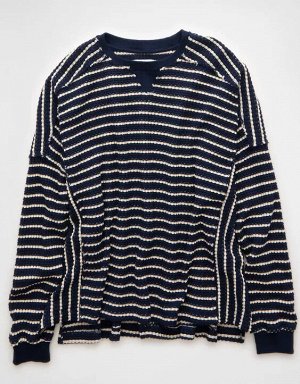 AE Big Hug Crew Neck Waffle Sweatshirt