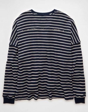 AE Big Hug Crew Neck Waffle Sweatshirt