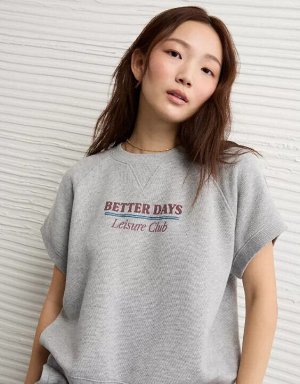 AE Short-Sleeve Graphic Sweatshirt