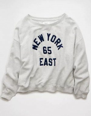 AE Off The Shoulder Destination Graphic Sweatshirt
