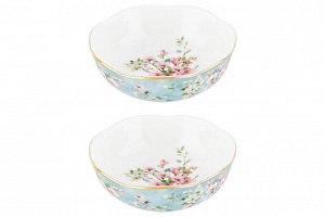 "Гармония Яблоневого Цвета: Набор Розеток для Варенья из NEW BONE CHINA"