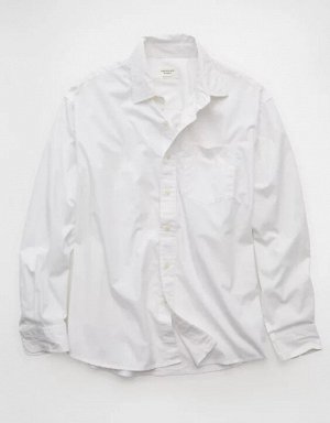 AE Everyday Relaxed Fit Poplin Button-Up Shirt