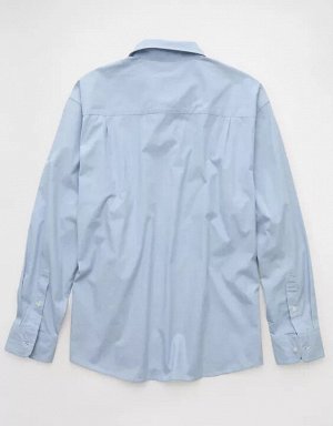AE Everyday Relaxed Fit Poplin Button-Up Shirt