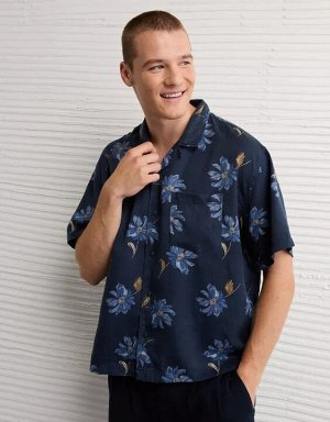 AE Poolside Floral Button-Up Shirt