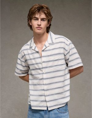 AE Poolside Striped Button-Up Shirt