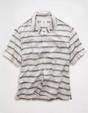 AE Poolside Striped Button-Up Shirt
