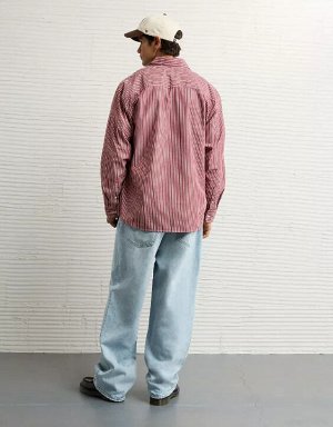 AE Everyday Relaxed Fit Poplin Button-Up Shirt