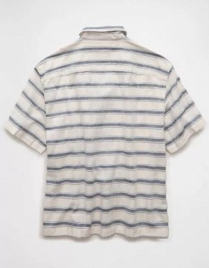AE Poolside Striped Button-Up Shirt