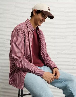 AE Everyday Relaxed Fit Poplin Button-Up Shirt