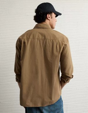AE Everyday Relaxed Poplin Button-Up Shirt