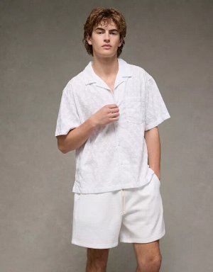 AE Poolside Textured Button-Up Shirt
