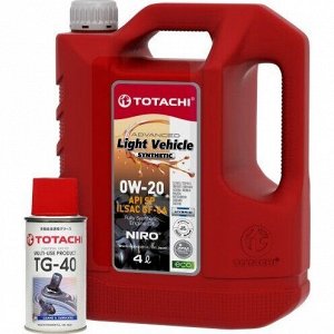 Масло моторное Totachi Niro LV 5w30 синтетическое, API SP, ILSAC GF-5, для бензинового двигателя, 4л, +смазка TG-40, 100мл, арт. 1N3А4