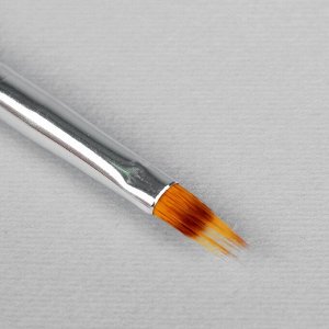 Кисть для дизайна ногтей «Омбре», 19 см, голова 12 ? 5 мм, цвет коричневый
