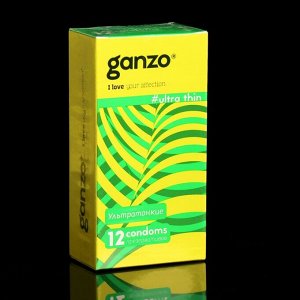 Презервативы «Ganzo» Ultra thin, ультра тонкие, 12 шт