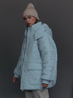 Куртка женская укороченная демисезонная аквамарин