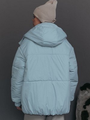 Куртка женская укороченная демисезонная аквамарин