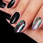 Хлопья Юки «Голография» для декора, с аппликатором, цвет зелёный/розовый