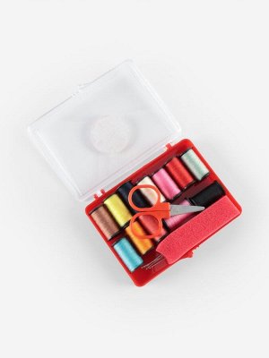 Швейный набор, 15 предметов, в пластиковой коробке, 8x5.5x2.5 см