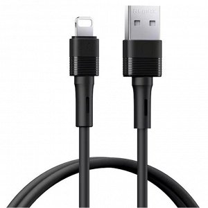 Кабель для мобильных устройств Remax Leya Series Fast Charging Liquid Silicone Data Cable, с USB на Lightning, 2.4А, 1м, чёрный, арт. RC-C093 bl